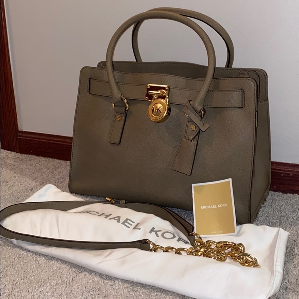 Michael Kors Large East West Satchel in Dark Dune